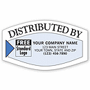 Distributed By Service Labels, White/Blue 1590