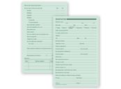 Dental Registration Forms, Two - Sided, Green Ledger
