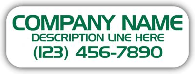 Small Vehicle Sign, 1 Color, no Logo 1605