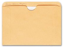 Straight Tab Card File Pocket, 4 1/2 x 6 1/8, Buff