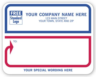 Jumbo Mailing Labels, Padded, White with Blue/Red Border 1675