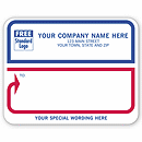 Jumbo Mailing Labels, Padded, White with Blue/Red Border 1675