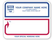 Jumbo Mailing Labels, Padded, White with Blue/Red Border