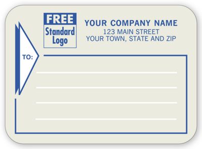Mailing Labels, Padded, Gray w/ Blue Border 1682