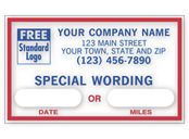 Removable Adhesive Windshield Label, Custom Message