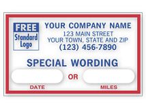 Removable Adhesive Windshield Label, Custom Message