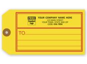 Shipping Tag, Yellow/Red