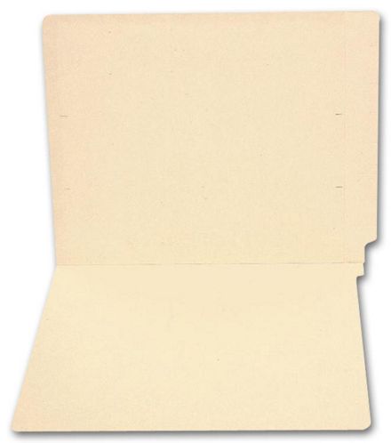 End Tab Full Cut Manila Folder, 11 pt, No Fastener