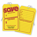 Save Price Tag, Yellow w/ Red Borders, Jumbo 5 x 8 181
