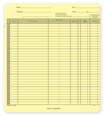 General Disbursement Ledger 190NL