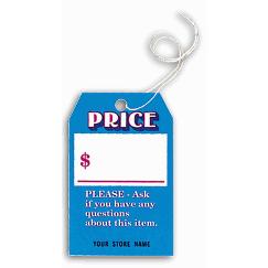 Price Tags, Blue, Small
