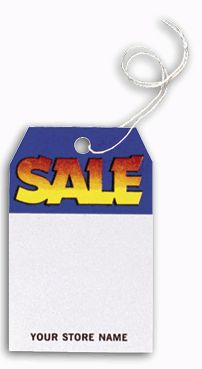 Tags, Sale, Blue and Yellow, Small 198