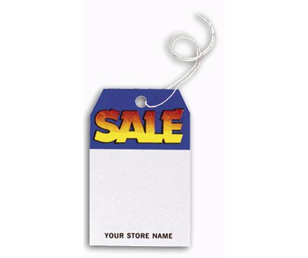 Tags, Sale, Blue & Yellow, Small