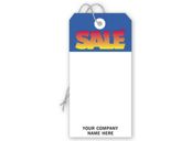 Sale Tag, Stock, Blue & White, Large