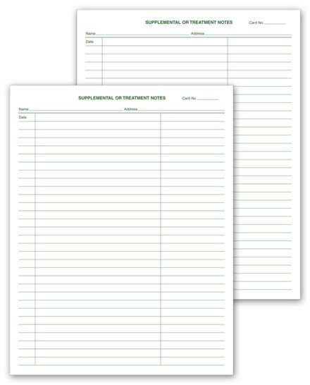 Supplemental & Treatment Notes, No Hole Punch