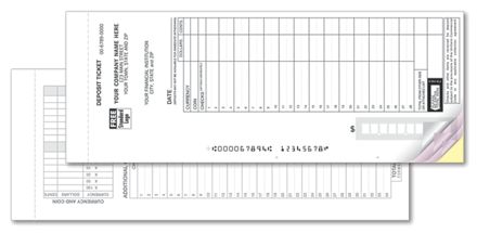 Loose Deposit Tickets Sets - Maximum Entry Format