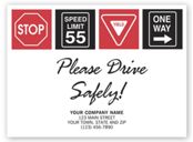 Drive Safely with Signs Floor Mat