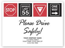 Drive Safely with Signs Floor Mat