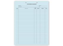 Dental Appointments Necessary Forms, 2 Hole Punch, Blue Bond