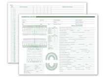 Dental Exam Record, Horizontal Format