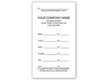One - Sided Appointment Business Cards, Imprinted