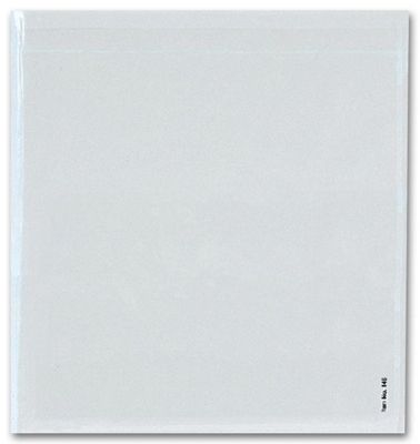 Adhesive Transparent Plastic File Pockets, 9 1/2 x 8 1/4