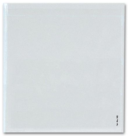 Adhesive Transparent Plastic File Pockets, 9 1/2 x 8 1/4