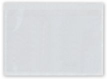 Adhesive Transparent Plastic File Pockets, 6 1/4 x 4 1/2