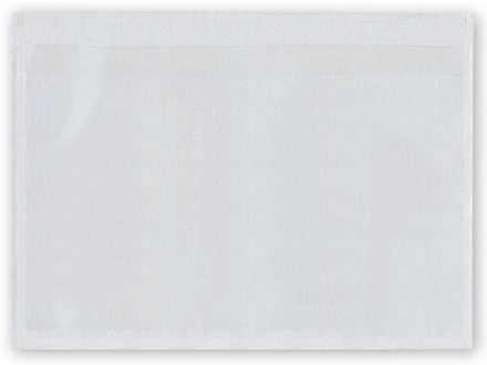 Adhesive Transparent Plastic File Pockets, 6 1/4 x 4 1/2