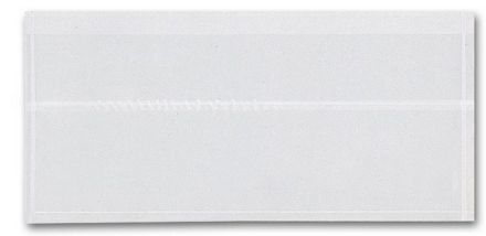 Adhesive Transparent Plastic File Pockets, 7 1/4 x 3 1/4