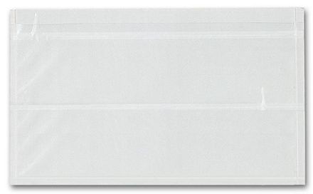 Adhesive Transparent Plastic File Pockets, 9 1/2 x 5 1/4