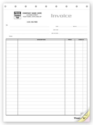 Contractor Invoice - Itemized Invoice for Large Jobs 209