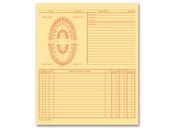 Dental Exam Record, Unnumbered Teeth, Folder Style, Buff
