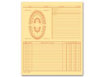 Dental Exam Record, Unnumbered Teeth, Folder Style, Buff