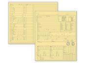 Optometry Exam Record Form, Folder Style - Card File, Buff