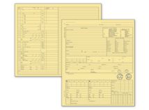 Optometry Exam Record Form, Folder Style - Card File, Buff