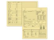 Optometry Exam Record Form, Folder Style - Card File