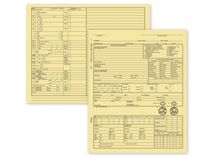 Optometry Exam Record Form, Folder Style - Card File