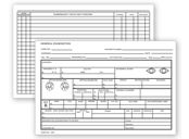 Optometry Record Card, Two - Sided, 4 x 6