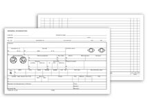 Optometry Record Card, Two-Sided, 5 x 8