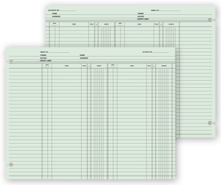 Ledger Sheets, Double Entry