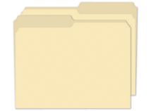 Top Tab Folders, Manila, 11 pt