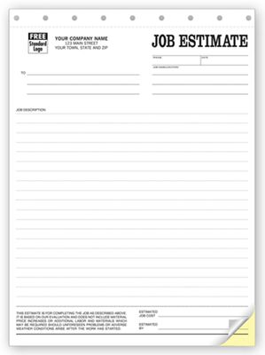 Job Estimate Forms, Sets 215