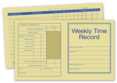 Pocket Size Weekly Time Records 221