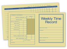 Pocket Size Weekly Time Records