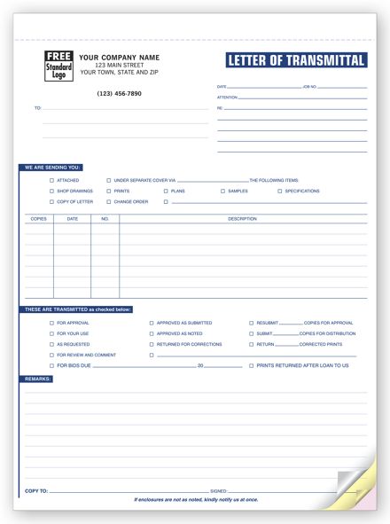 Letters of Transmittal - Classic