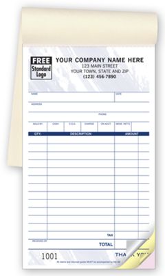 Multi-Purpose Sales Books, Colors Design, Medium Format 2509T