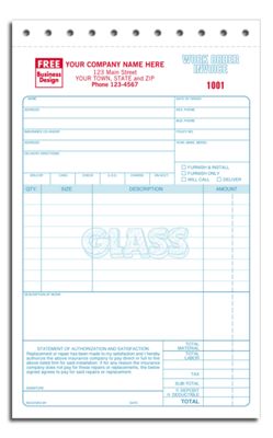 Glass Repair Work Orders - Sets 2520