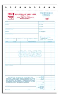 Glass Repair Work Orders - Sets 2520