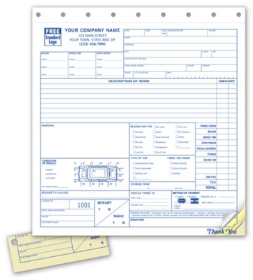 Towing Service Orders - with Key Tag 2526